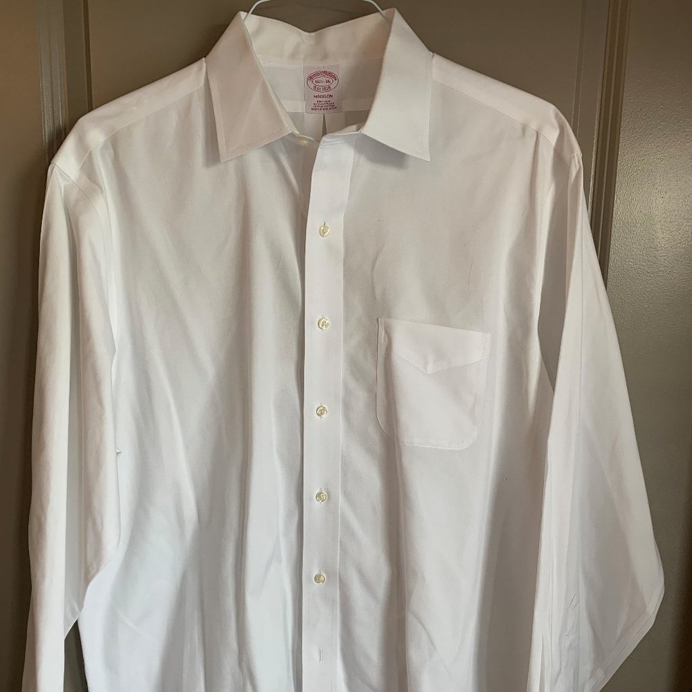 White Brooks Brother Madison Fit Button Down